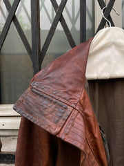 RICK OWENS - Horse leather jacket in blood colorway (~2007 textile sample)