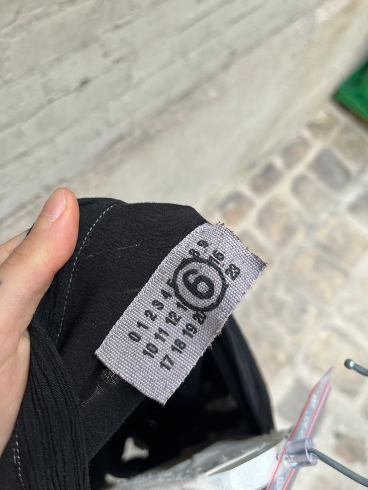(New Arrival) MARTIN MARGIELA - Early 2000’s Line 6 Cotton blend pleated wrap up cardigan (overdyed)