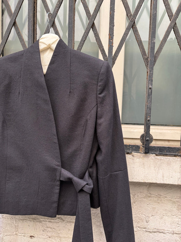 (New Arrival) DAMIR DOMA - Virgin wool jacket with straps to tie up
