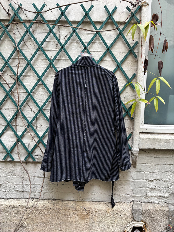 (New Arrival) DAMIR DOMA - FW17 Striped wool kimono coat