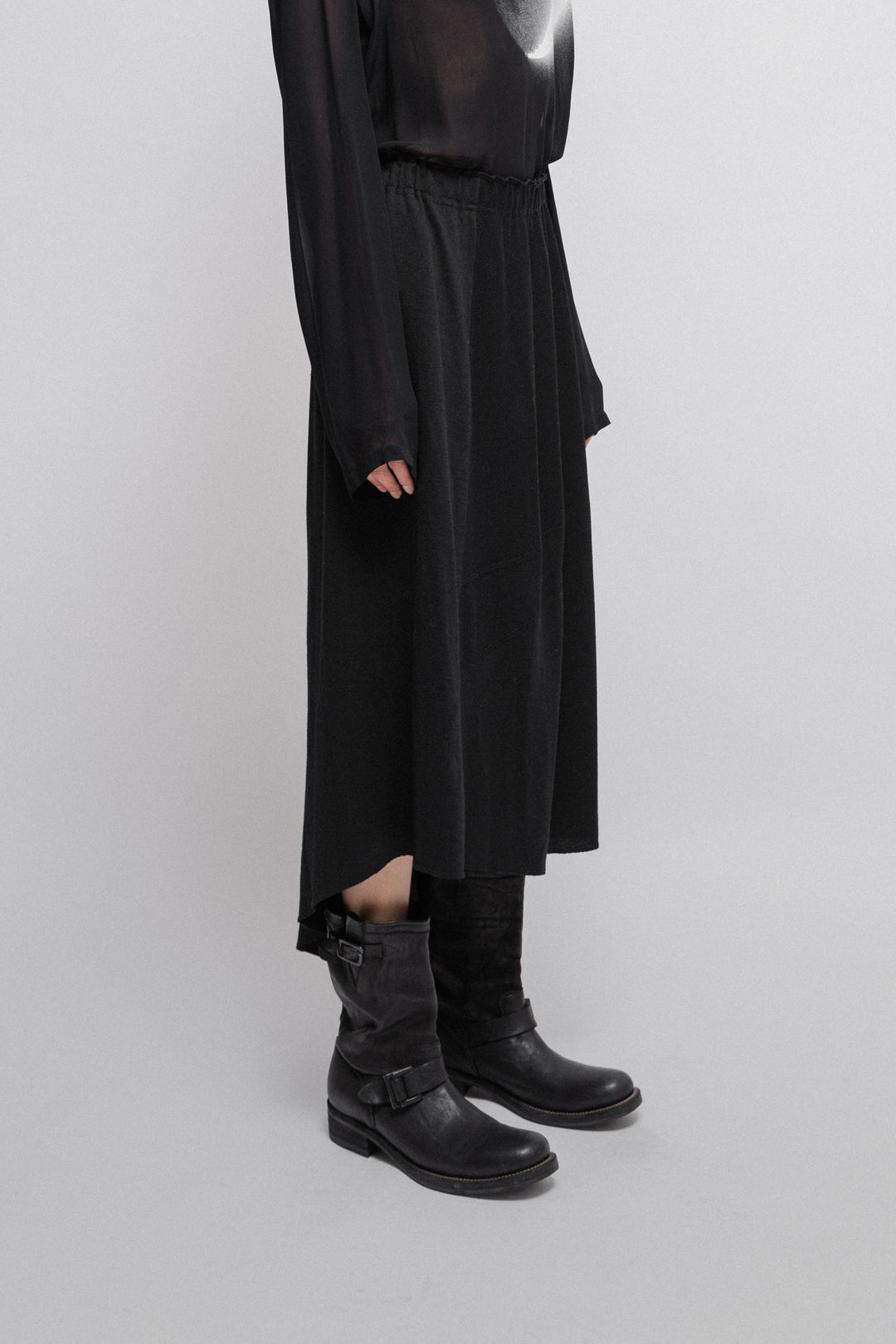 COMME DES GARCONS - FW04 Long asymmetrical wool skirt – L'OBSCUR