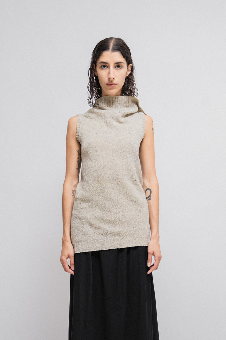 ANN DEMEULEMEESTER - Merino wool sleeveless sweater (early 00&