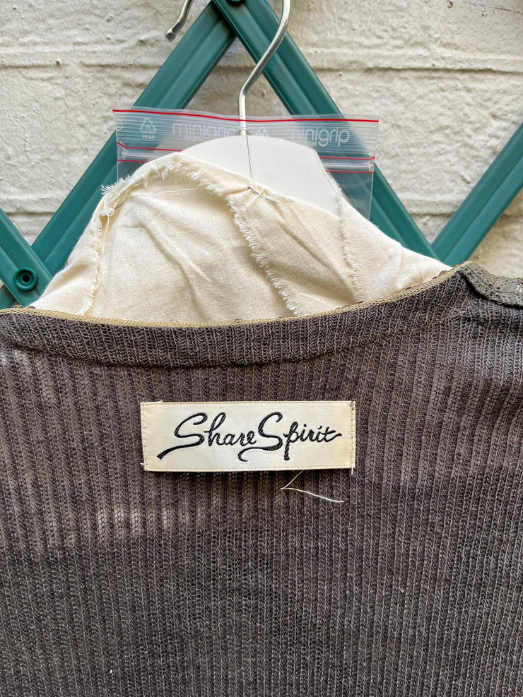 (New Arrival) SHARE SPIRIT - Cotton blend bolero with sequins