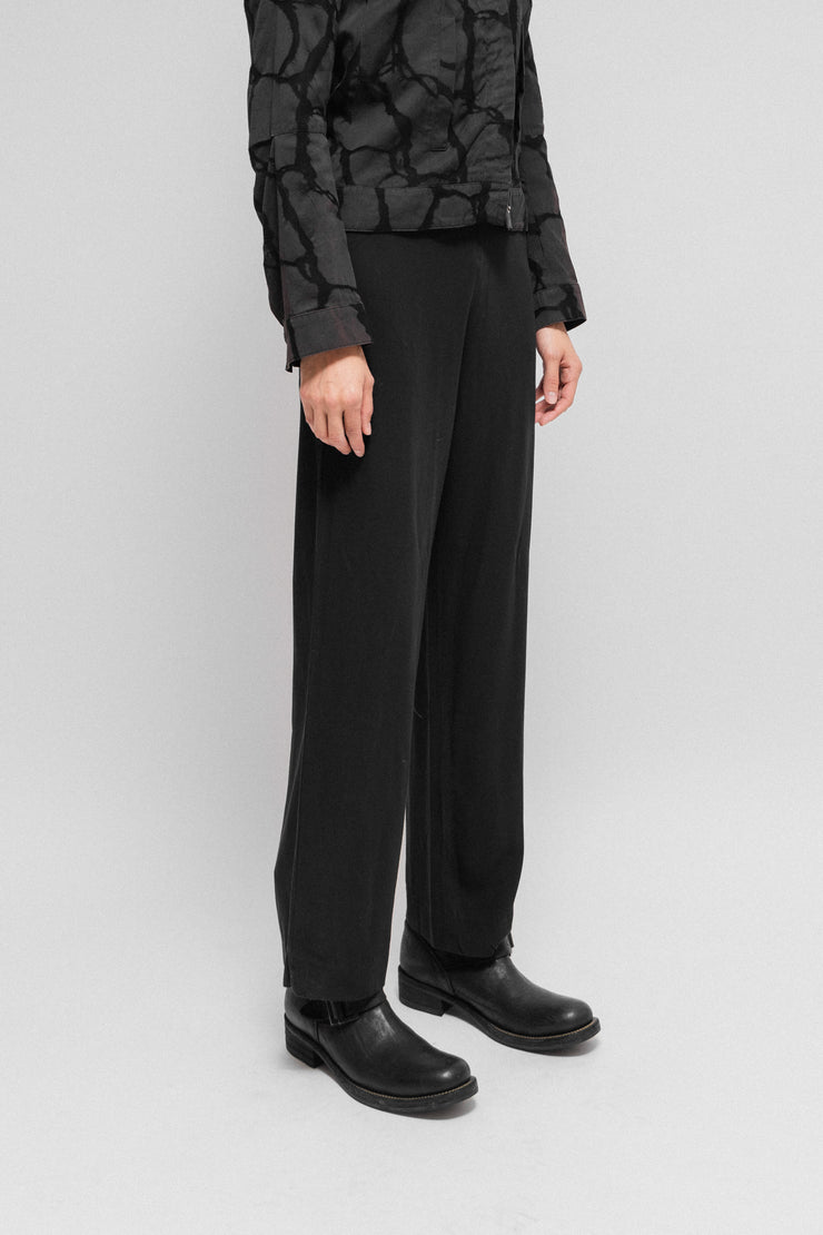 ANN DEMEULEMEESTER - Wide pants with a foldable waist (90&
