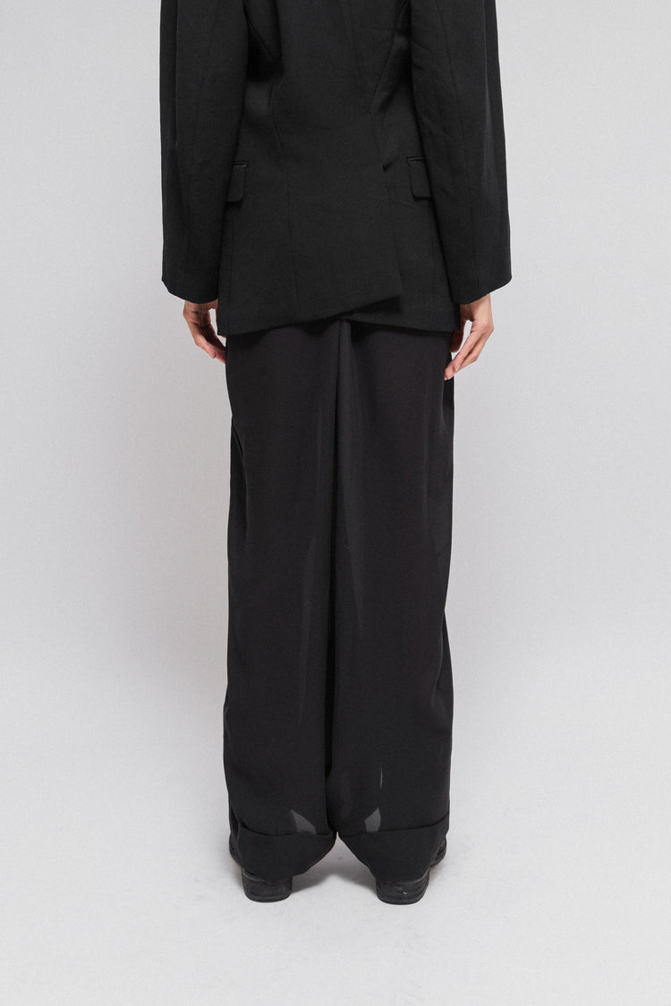 ボトムスその他 [NICEGHOSTCLUB]FFATS FRILL LAYERED SKIRT PANTS_BLACK(NG2EF FLUTED LUCENT TIGHT SKIRT | CFCL