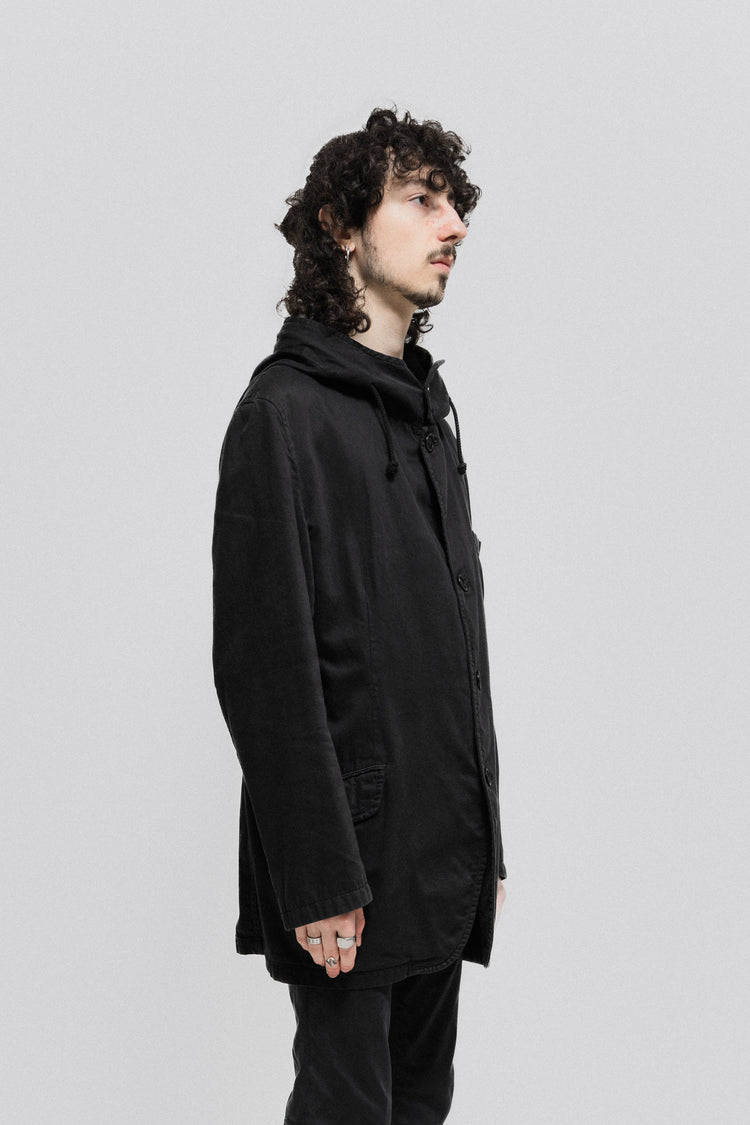YOHJI YAMAMOTO POUR HOMME - FW15 Hooded button up cotton jacket