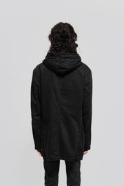 YOHJI YAMAMOTO POUR HOMME - FW15 Hooded button up cotton jacket