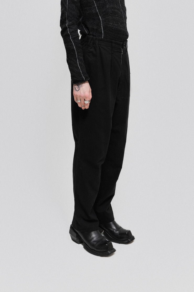 YOHJI YAMAMOTO POUR HOMME - SS10 Cotton pants with an elastic waist