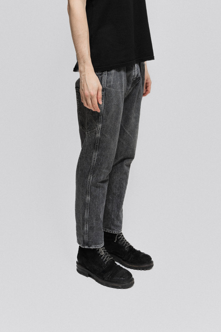 YOHJI YAMAMOTO POUR HOMME - FW12 Denim pants with pocket details and ankle buttoning