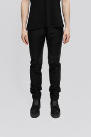 RICK OWENS - FW07 "Exploder" Moleskin cotton pants with leather inner leg