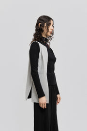 YOHJI YAMAMOTO - Geometric open vest with layered fabrics (early 00's)