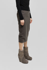 RICK OWENS - FW12 "MOUNTAIN" Cashmere and silk pillar skirt