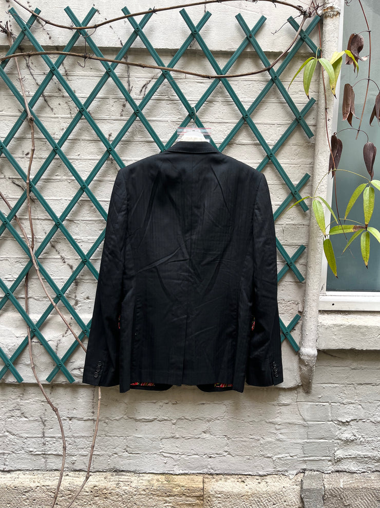 (New Arrival) COMME DES GARÇONS HOMME PLUS - SS06 « Rip&Tongue » Wool blend jacket with Rolling Stone’s logo lining