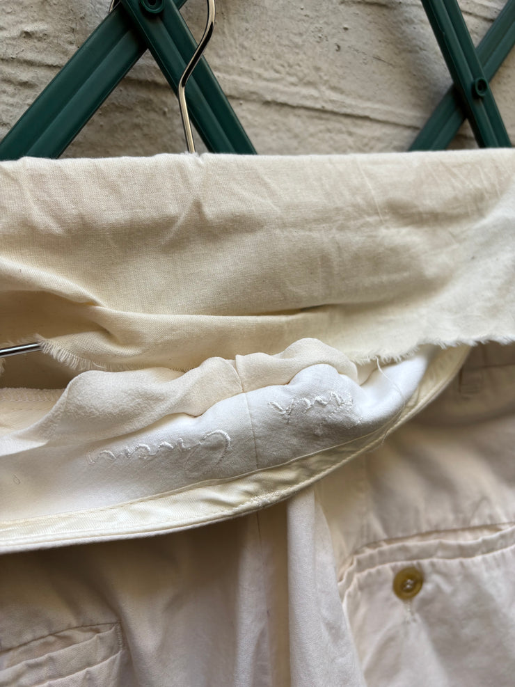 (New Arrival) RICK OWENS - SS07 "WISHBONE" Cotton & silk wide milk pants