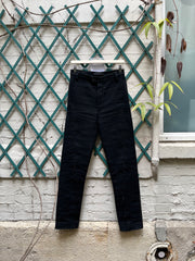 (New Arrival) OBSCUR - Linen and wool blend pants with spiral frayed seam