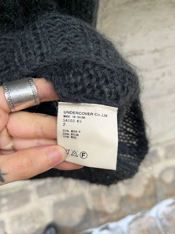 (New Arrival) UNDERCOVER - FW05 "Arts and Crafts" Mohair wool blend braided sweater