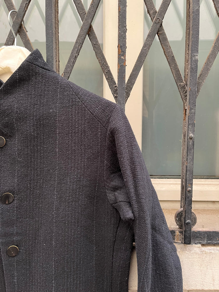 (New Arrival) DEVOA - Linen, wool and silk long button up coat