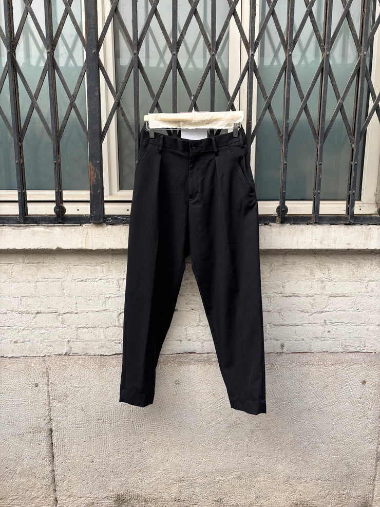 (New Arrival) YOHJI YAMAMOTO POUR HOMME - SS15 Gabardine wool pants with waist buckles