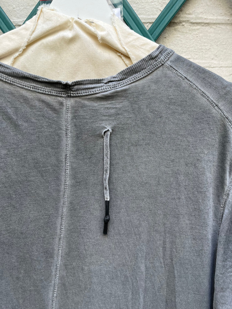 (New Arrival) BORIS BIDJAN SABERI 11 - Elongated cotton tee with stitching details