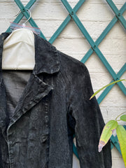 (New Arrival) CHRISTIAN PEAU - Burnt buffalo leather long coat with metal buttons