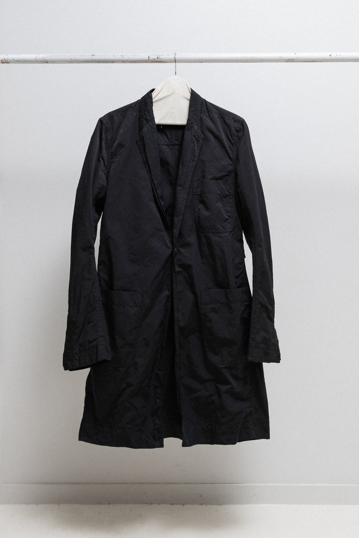 RICK OWENS DRKSHDW - SS16 Cotton/nylon coat with patch pockets and inside hold strap