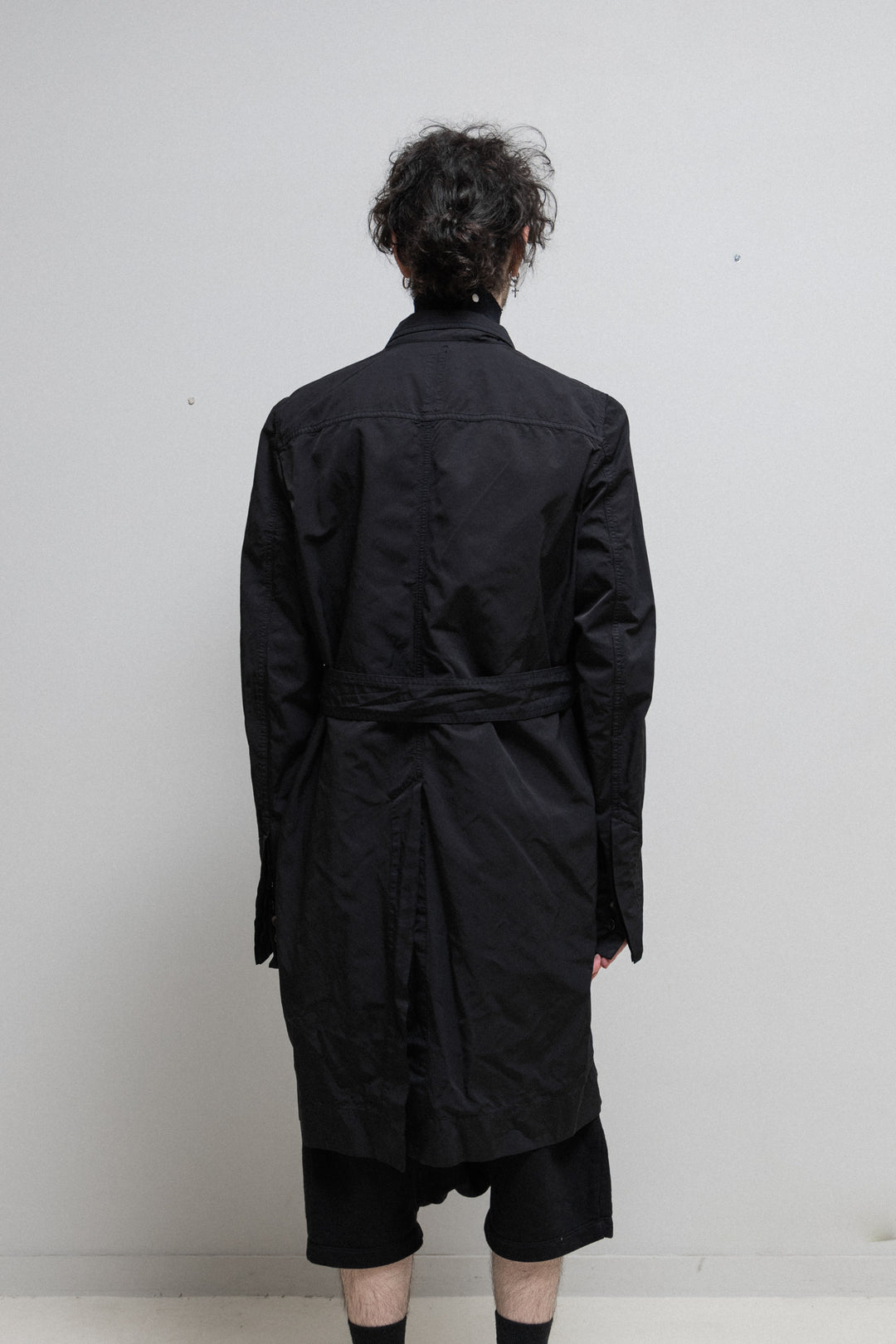 RICK OWENS DRKSHDW - SS16 Cotton/nylon coat with patch