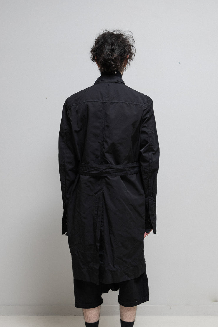 RICK OWENS DRKSHDW - SS16 Cotton/nylon coat with patch pockets and inside hold strap