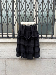 (New Arrival) NOIR KEI NINOMIYA - 2024 Ruffled wool skirt with adjustable suspenders