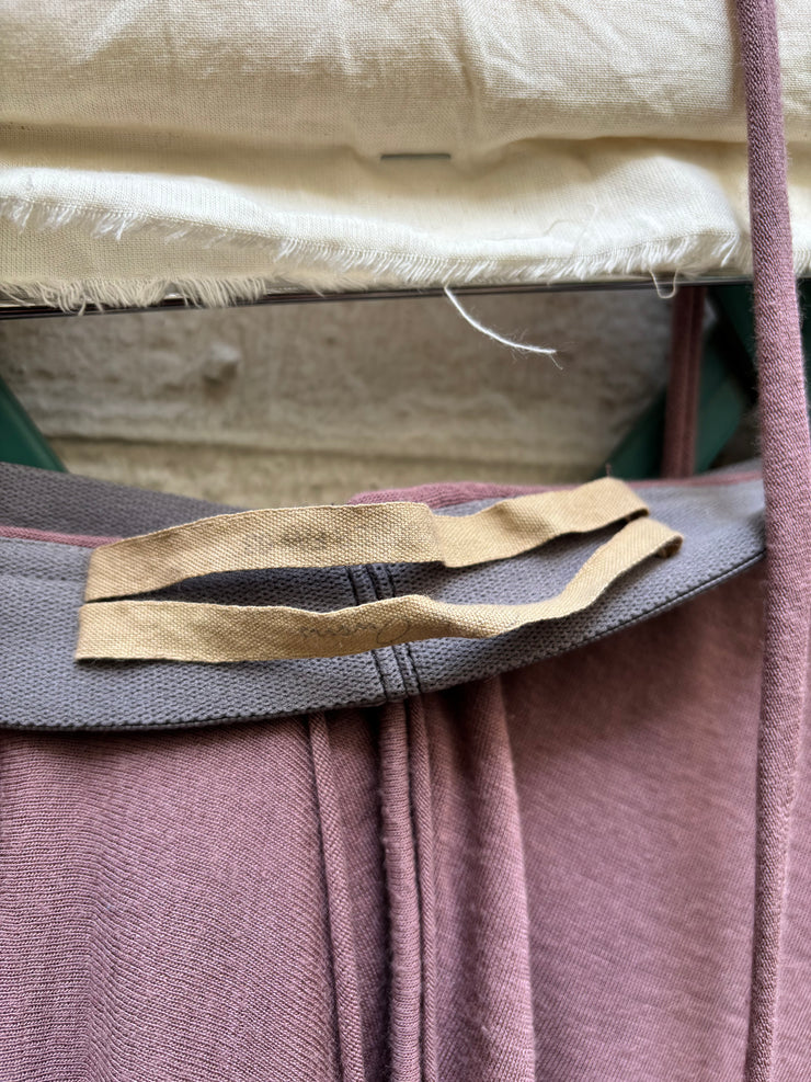 (New Arrival) RICK OWENS - FW03 "TRUCKER" Angora wool blend dust rose draped skirt