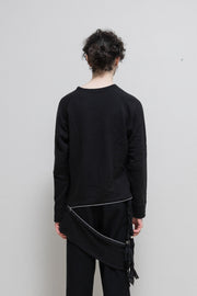 YOHJI YAMAMOTO Y'S - Cotton sweater with bottom zipper