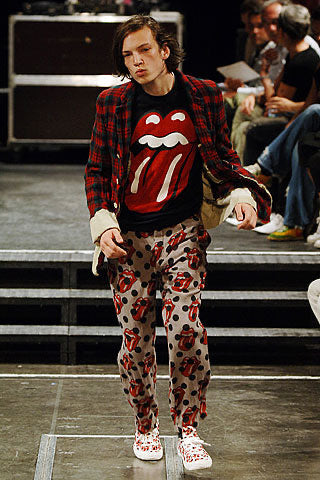 (New Arrival) COMME DES GARÇONS HOMME PLUS - SS06 « Rip&Tongue » Wool blend jacket with Rolling Stone’s logo lining