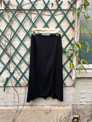 (New Arrival) YOHJI YAMAMOTO - FW00 Silk skirt with irregular bottom hem