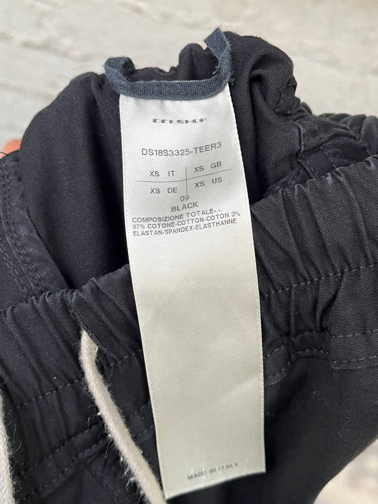 (New Arrival) RICK OWENS DRKSHDW - SS18 Cotton pod shorts with leg patches