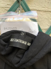 (New Arrival) ANN DEMEULEMEESTER - Fleece wool vest with padded collar and silk back