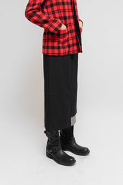 COMME DES GARCONS - FW97 Wool skirt with hounstooth details