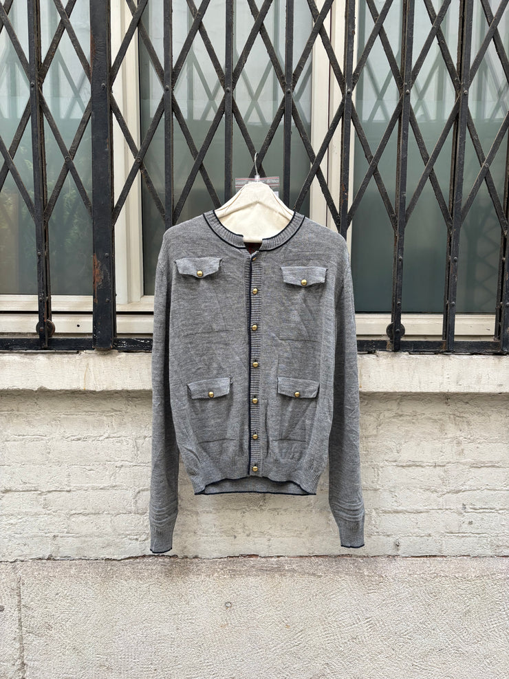 (New Arrival) A.F VANDEVORST - FW04 Wool blend officer cardigan