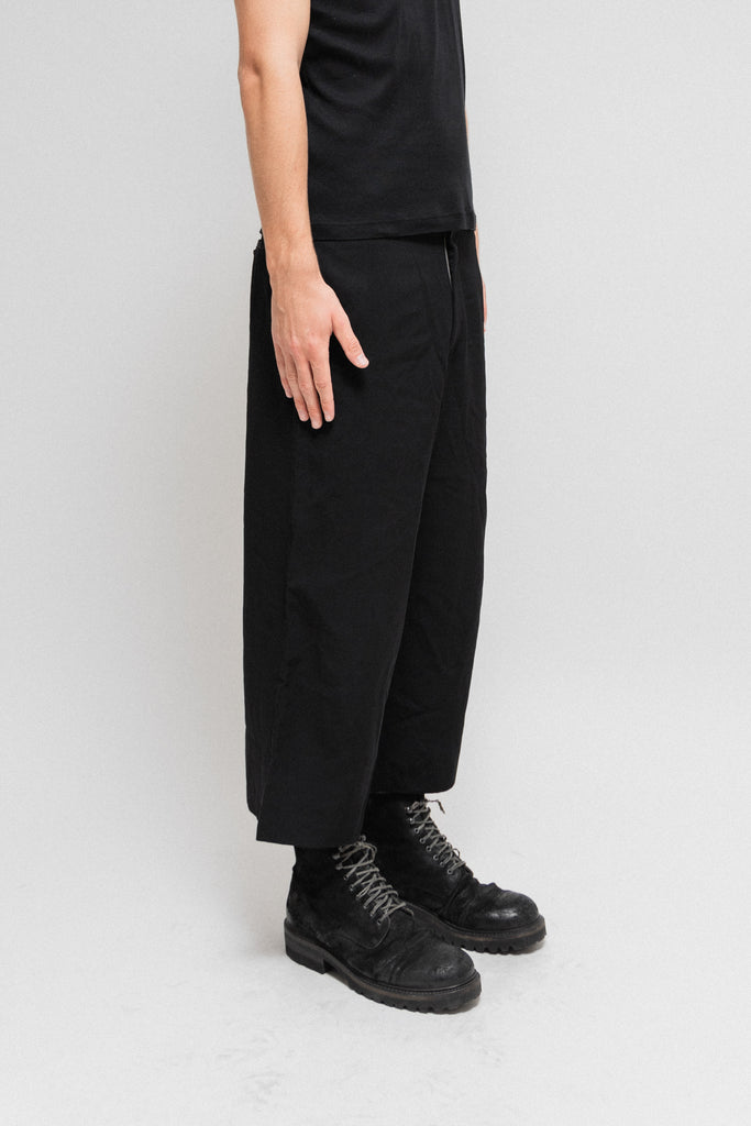 こま　Yohji Yamamoto pour  HG-P20-100 14ss yohji yamamoto POUR HOMME 裾ゴムシャ バルーンパンツ HG