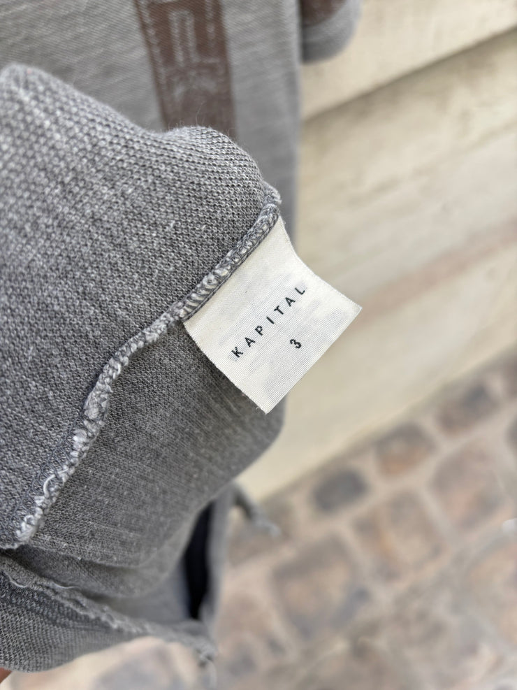 (New Arrival) KAPITAL - Cotton polo shirt with pattern and embroidery detail