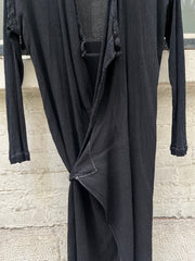 (New Arrival) MARTIN MARGIELA - Early 2000’s Line 6 Cotton blend pleated wrap up cardigan (overdyed)