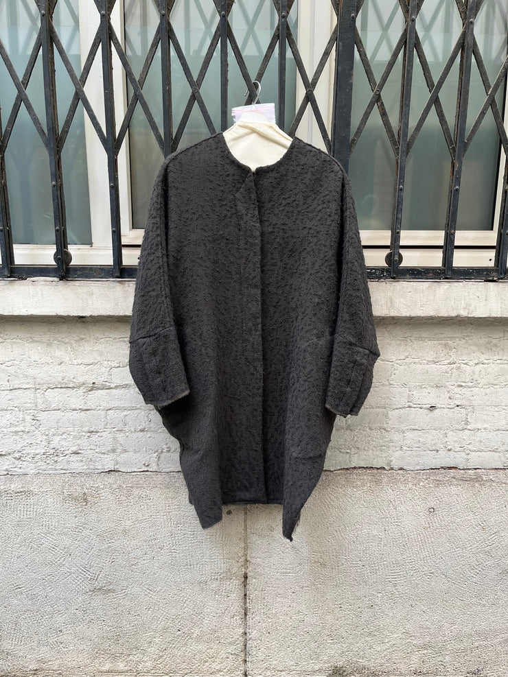 (New Arrival) DAMIR DOMA - Wool blend textured cocoon jacket