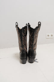 UNDERCOVER - SS04 "Languid" Deformed leather cowboy boots (runway)