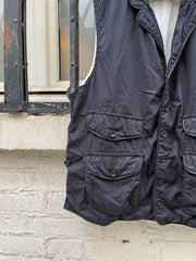 (New Arrival) CHRISTIAN PEAU - Cotton fisherman vest with leather trim