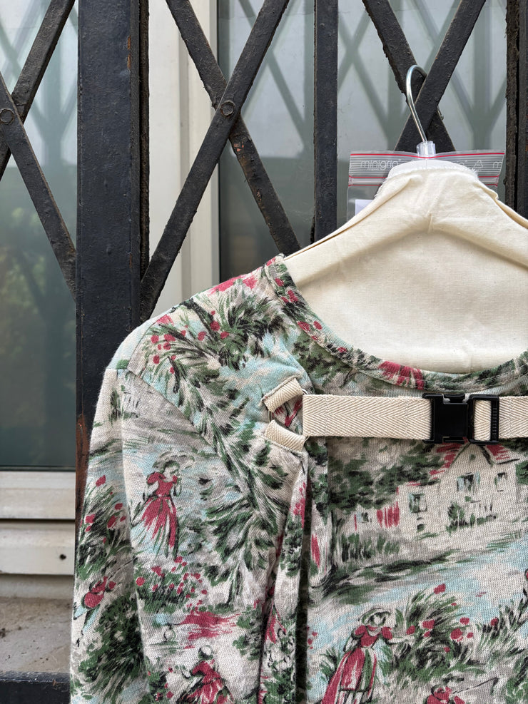 (New Arrival) JUNYA WATANABE - SS03 Linen parachute top with painting pattern