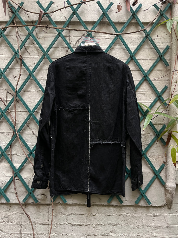 (Pre Sale) ISAMU KATAYAMA BACKLASH - Cotton linen blend jacket with frayed details