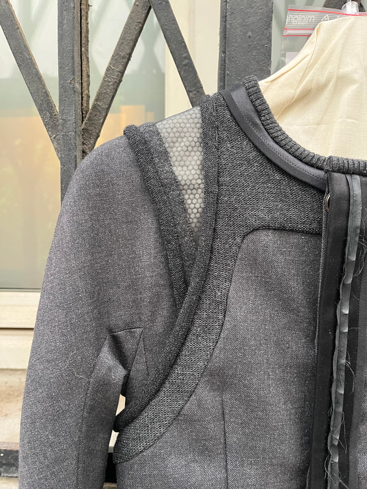 (New Arrival) UNDERCOVER - FW09 "Earmuff Maniac" Thermotron insulated wool jacket with pocket thermometer (runway)