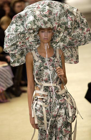 (New Arrival) JUNYA WATANABE - SS03 Linen parachute top with painting pattern