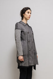 UNDERCOVER - SS02 "The Illusion of Haze" Cotton coat with patterned mesh layer