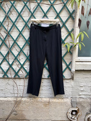 (New Arrival) ANN DEMEULEMEESTER BLANCHE - Wool blend pants with leg pearl embroidery (reedition of spring 2000)