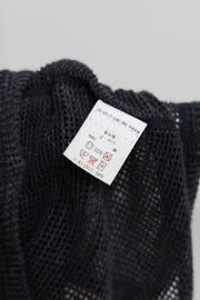 BLACKMEANS - Raw cut net cotton sweater