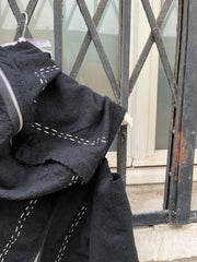 (New Arrival) COMME DES GARÇONS - FW02 Twisted felted wool jacket with contrast stitching